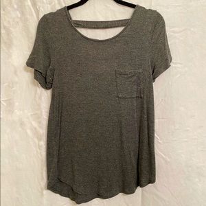 Small gray top with cutout back